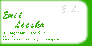 emil licsko business card