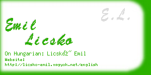 emil licsko business card